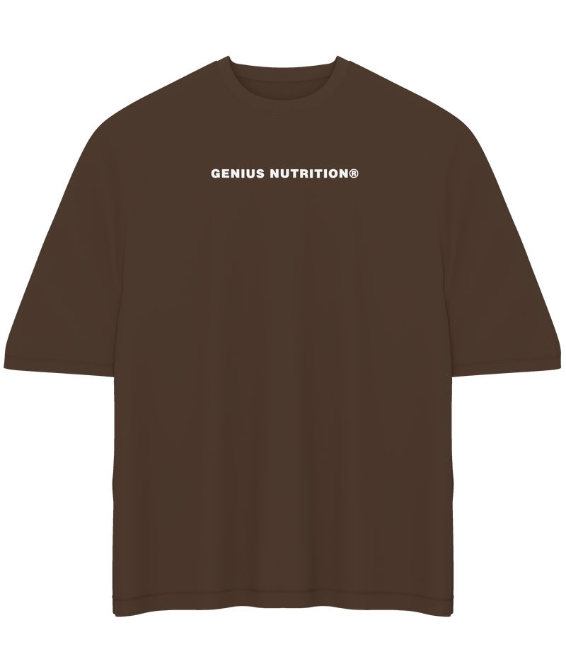 Load image into Gallery viewer, GENIUS NUTRITION® Oversized T-Shirt Brown - 100% cotton t-shirt, 260 gsm, offering durability and comfort on the skin, easily paired with any style.
