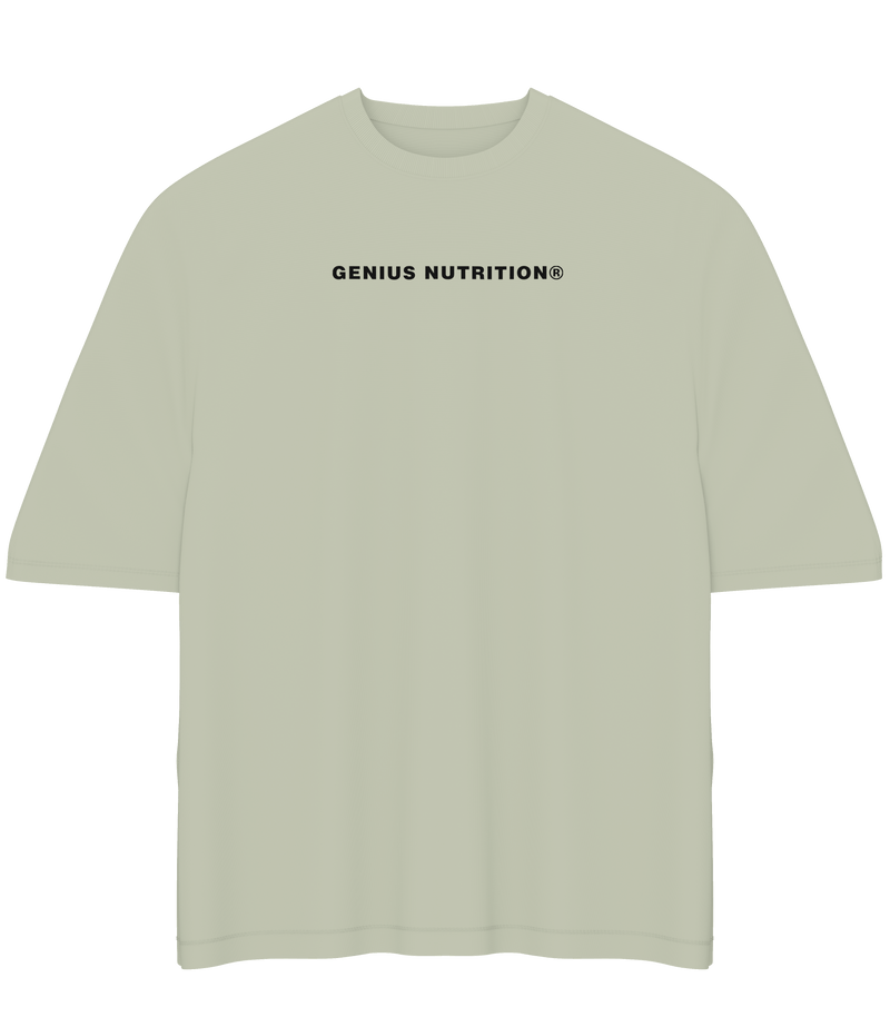 Load image into Gallery viewer, GENIUS NUTRITION® Oversized T-Shirt Khaki Green - 100% cotton t-shirt, 260 gsm, offering durability and comfort on the skin, easily paired with any style.