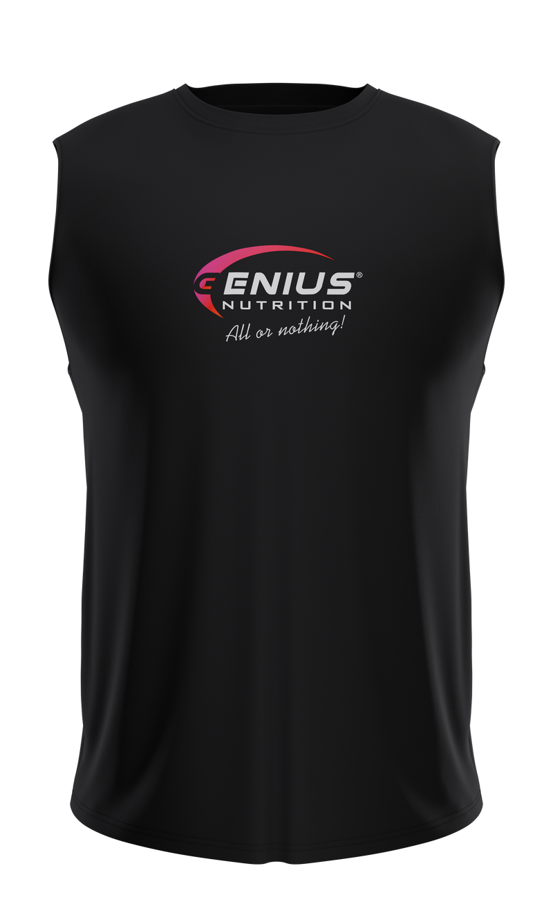 Load image into Gallery viewer, GN® FITNESS TANK TOP Black - Made from a premium blend of cotton and spandex, this tank top offers comfort and a motivational, distinctive design.