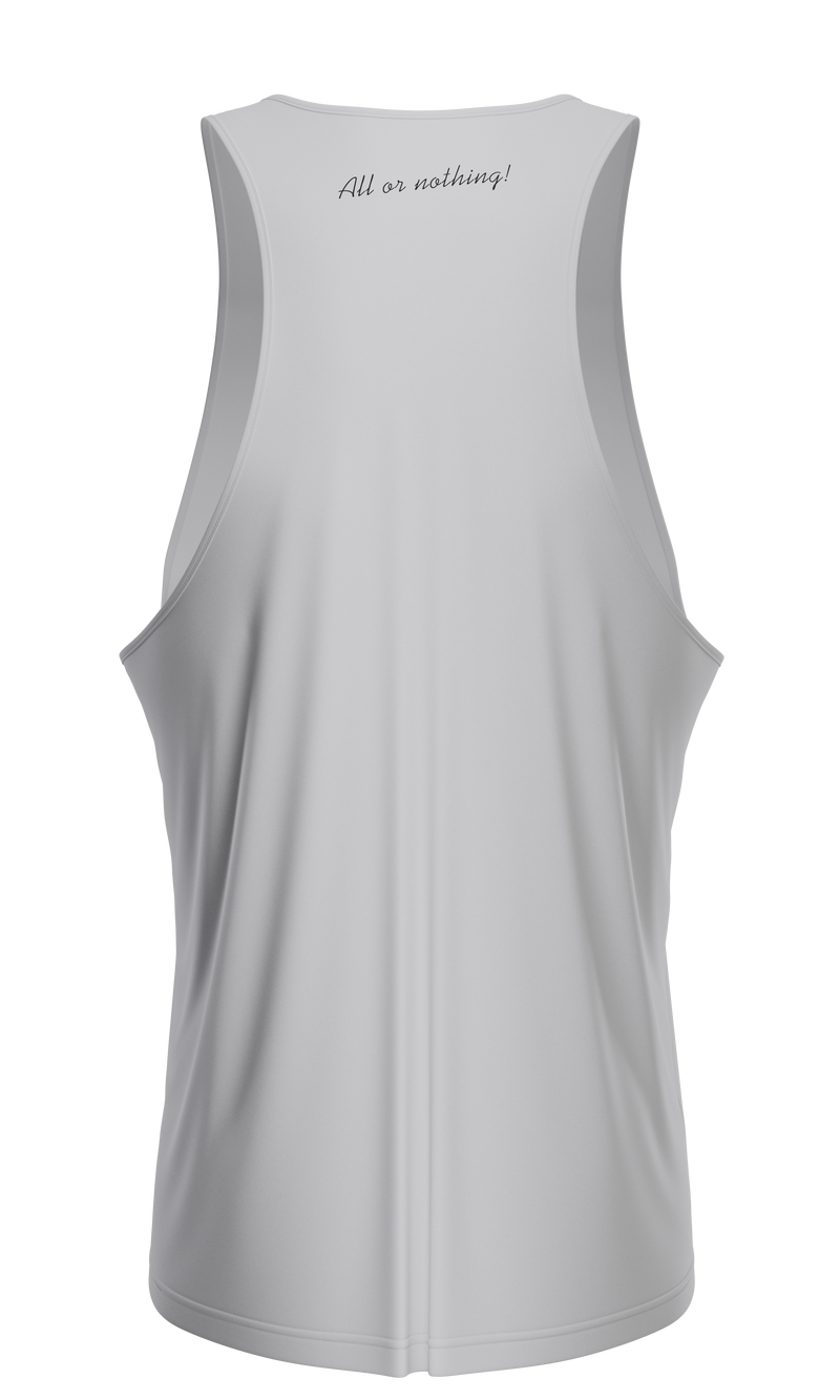 Load image into Gallery viewer, GN® GYM TANK TOP White - Made from a premium blend of cotton and spandex, this tank top provides ultimate comfort and is easy to pair with any sports gear.