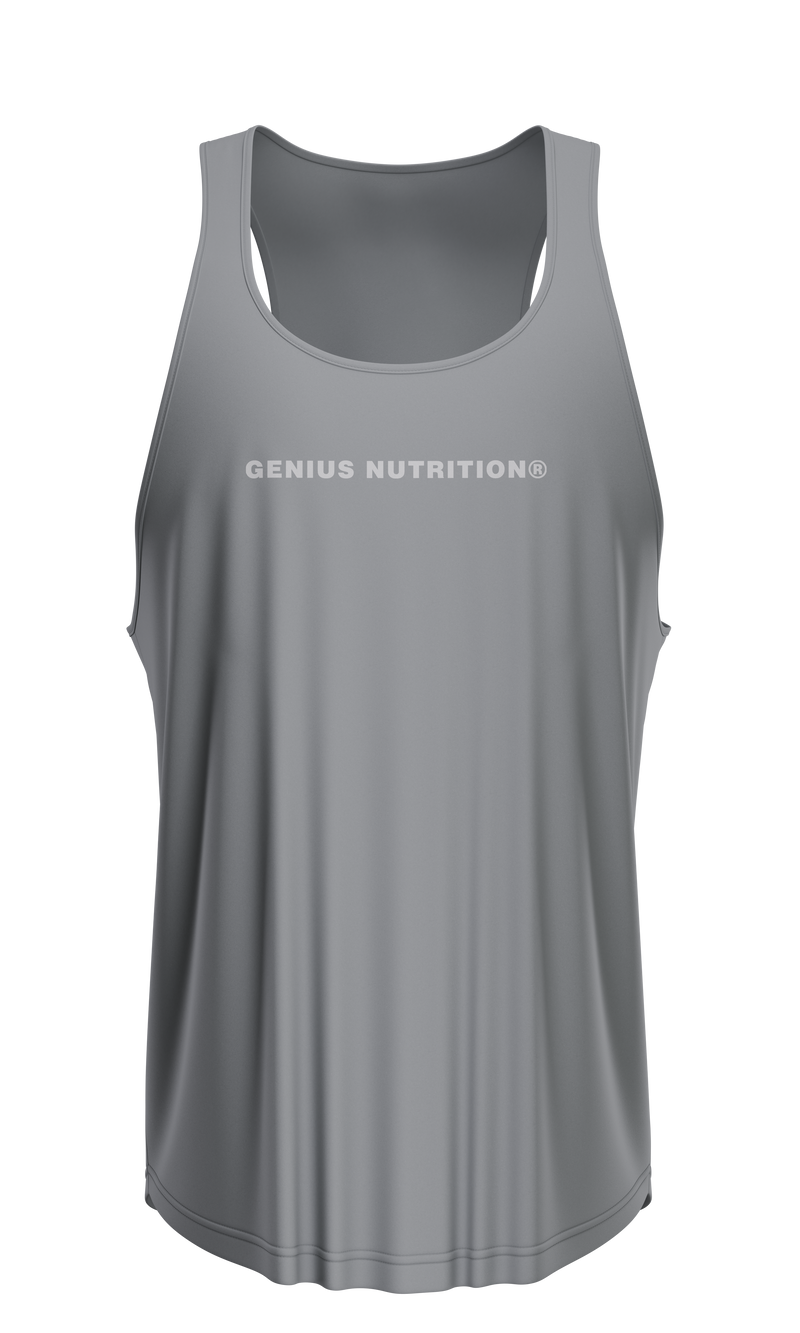 Load image into Gallery viewer, GN® GYM TANK TOP Grey - Made from a premium blend of cotton and spandex, this tank top provides ultimate comfort and is easy to pair with any sports gear.