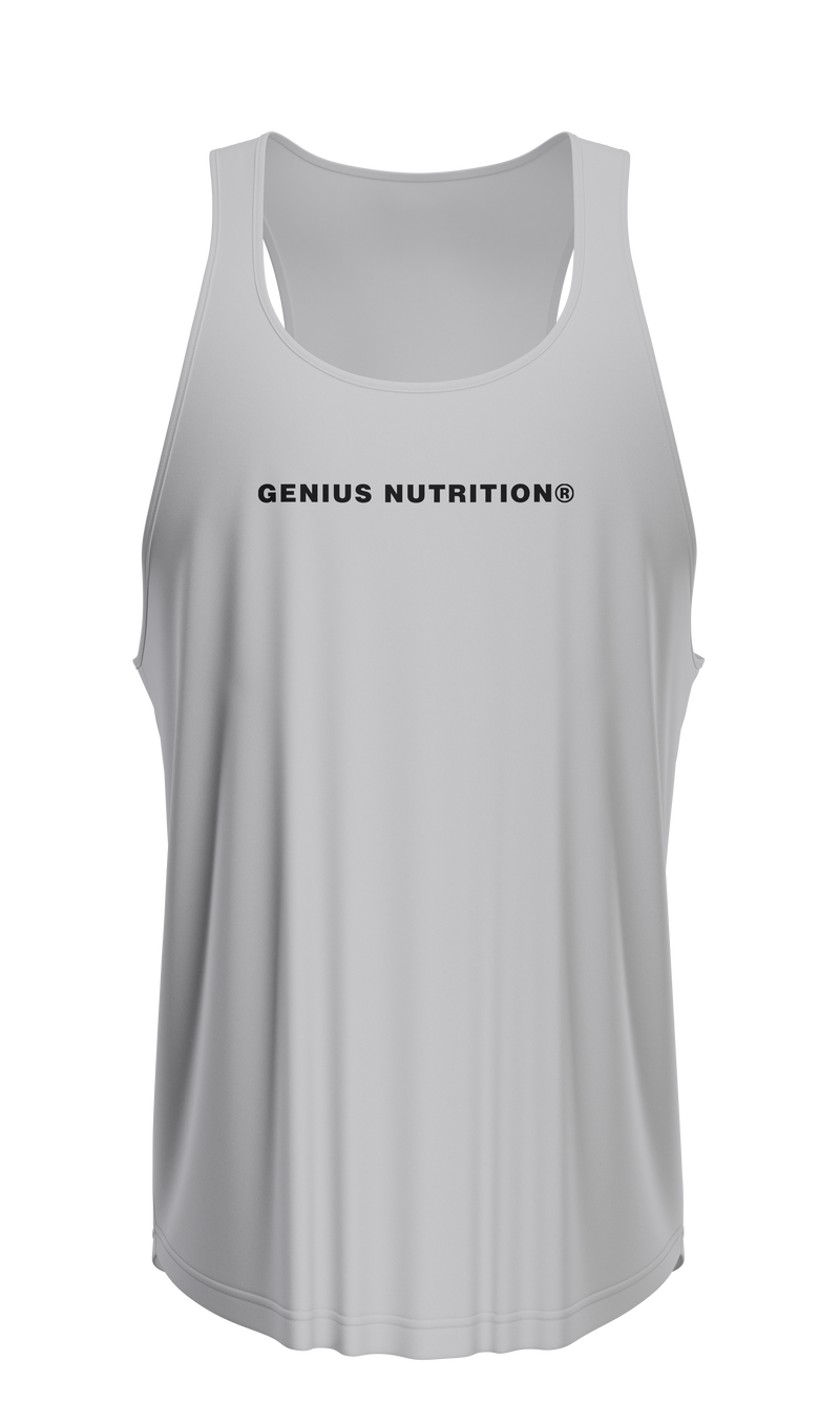 Load image into Gallery viewer, GN® GYM TANK TOP White - Made from a premium blend of cotton and spandex, this tank top provides ultimate comfort and is easy to pair with any sports gear.