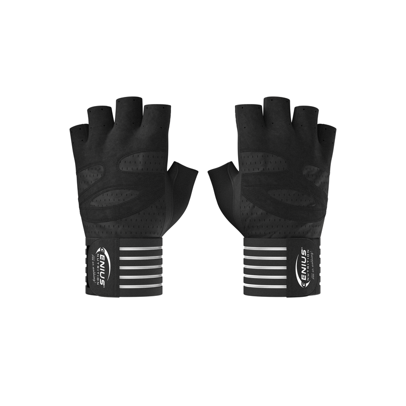 Load image into Gallery viewer, GYM GLOVES GG-2 Genius Nutrition BLACK – Performance and comfort in every workout! Made from high-quality materials, these gloves provide optimal grip, flexibility, and durability.