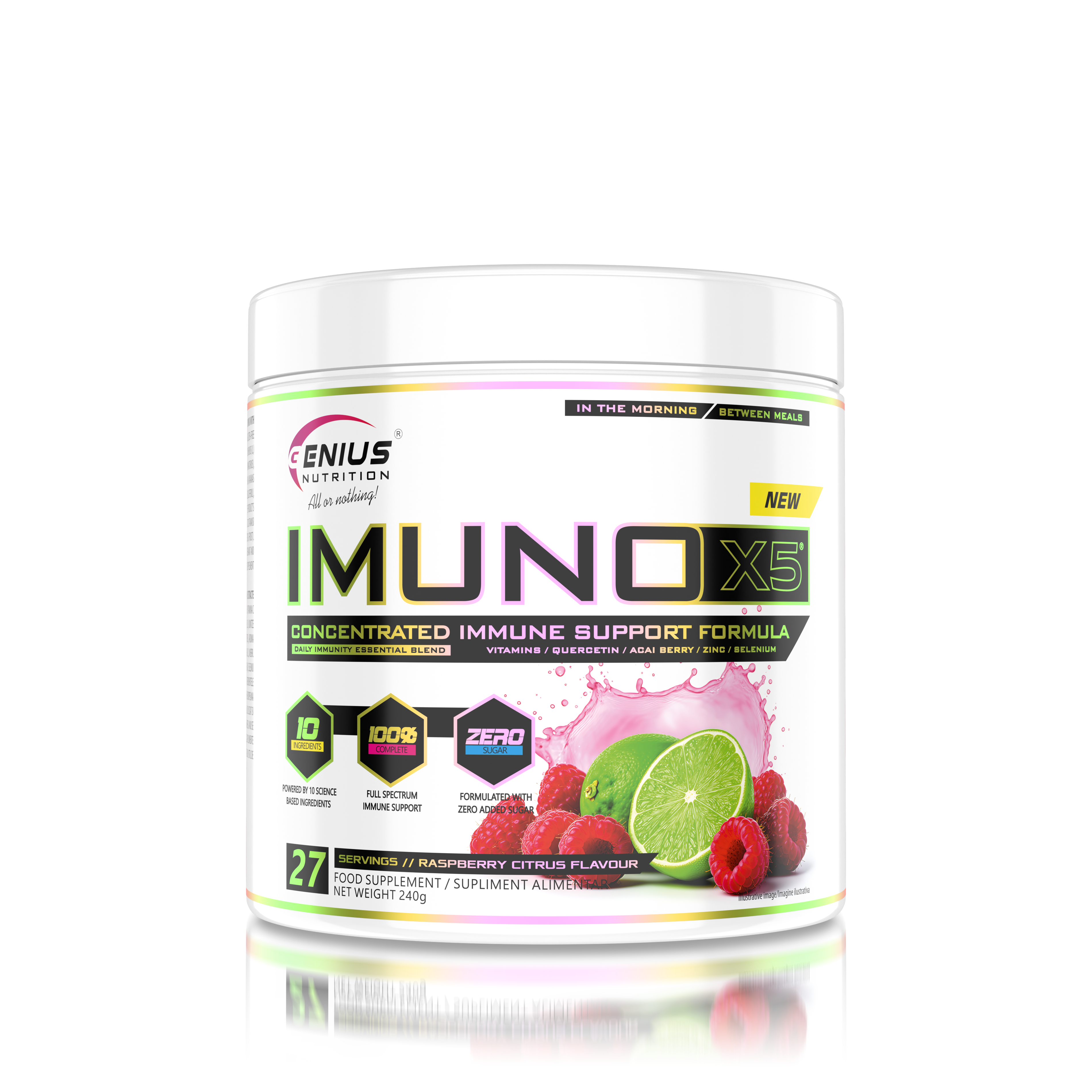 imuna  IMUNO-X5 240g/30serv – Genius Nutrition® Europe
