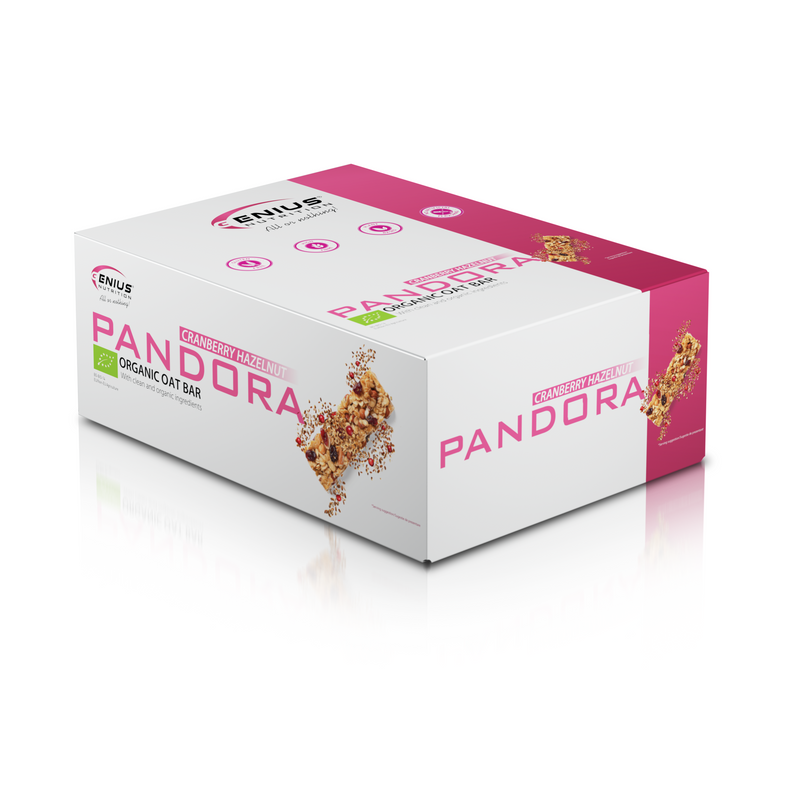 Load image into Gallery viewer, PANDORA BIO OAT BAR 50g Genius Nutrition Cranberry Hazelnut - Delicious and nutritious oat bar made from 100% organic, gluten-free ingredients.