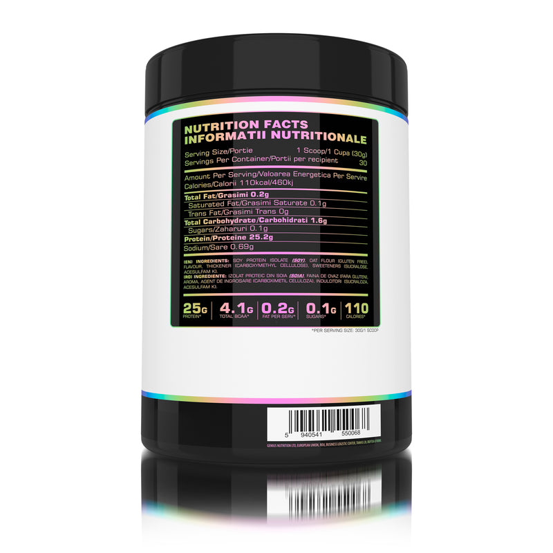 Load image into Gallery viewer, SOY PROTEIN ISOLATE 900g 30serv Genius Nutrition Apple Pie - Plant based protein supplement ideal for lean muscle growth and maintenance rich in essential amino acids and easy to digest.