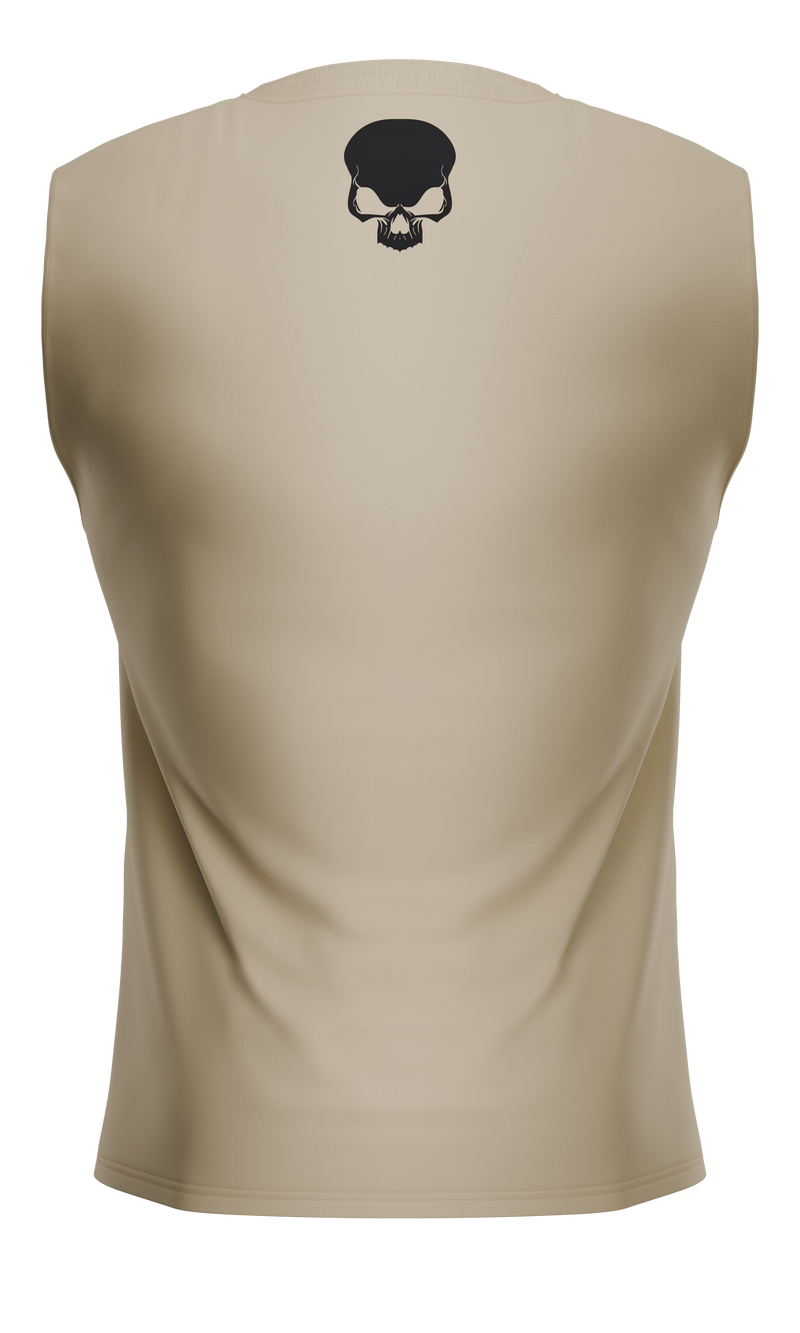 Load image into Gallery viewer, WARCRY® FITNESS TANK TOP Beige - Made from a premium blend of cotton and spandex, this tank top provides ultimate comfort and is easy to pair with any sports gear.