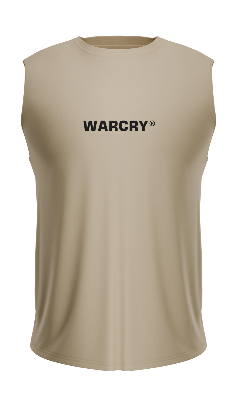 Load image into Gallery viewer, WARCRY® FITNESS TANK TOP Beige - Made from a premium blend of cotton and spandex, this tank top provides ultimate comfort and is easy to pair with any sports gear.