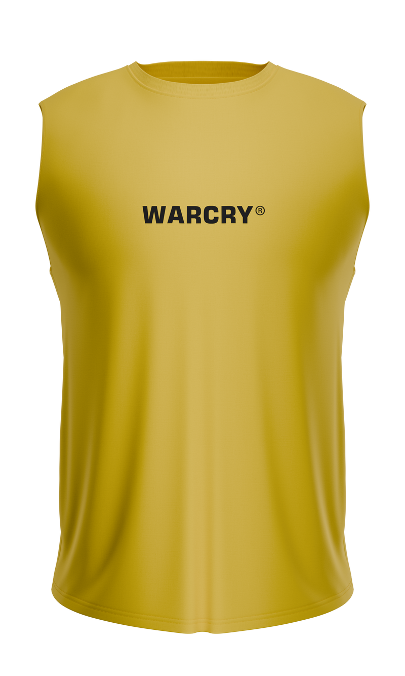 Load image into Gallery viewer, WARCRY® FITNESS TANK TOP Yellow - Made from a premium blend of cotton and spandex, this tank top provides ultimate comfort and is easy to pair with any sports gear.