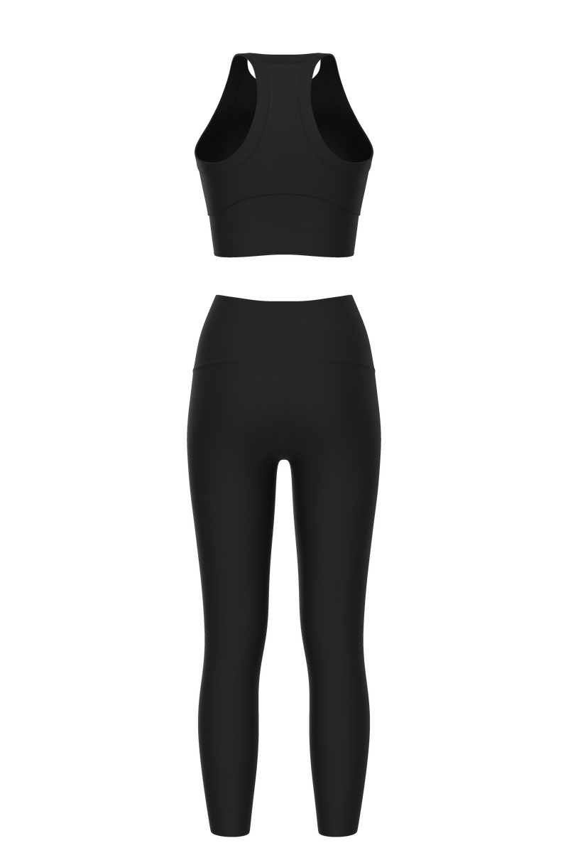 Load image into Gallery viewer, WARCRY® Fitness Set Black - Sports bra and leggings set, crafted from premium materials for optimal elasticity and superior comfort.