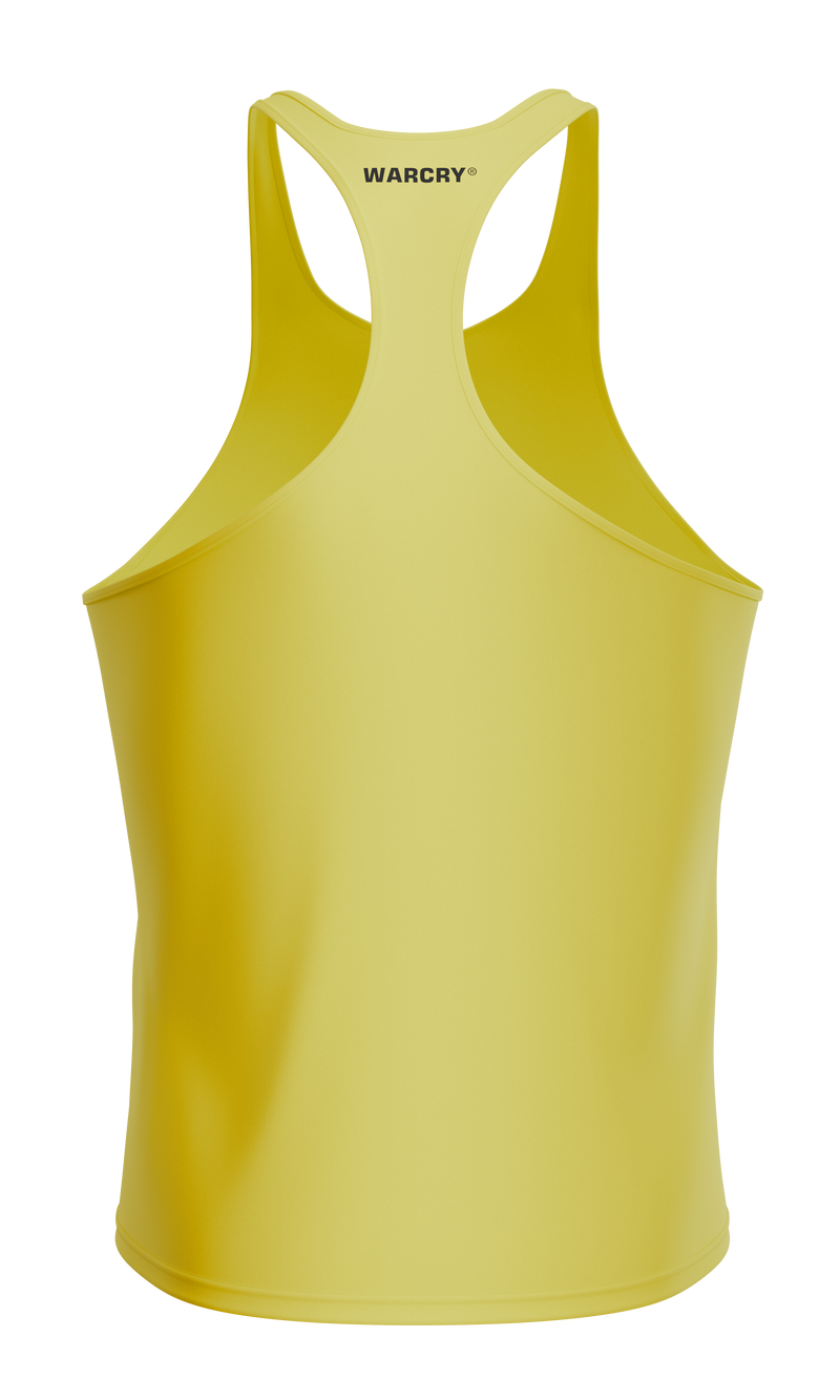 Load image into Gallery viewer, WARCRY® GYM TANK TOP Yellow - Made from a premium blend of cotton and spandex, this tank top provides ultimate comfort and is easy to pair with any sports gear.