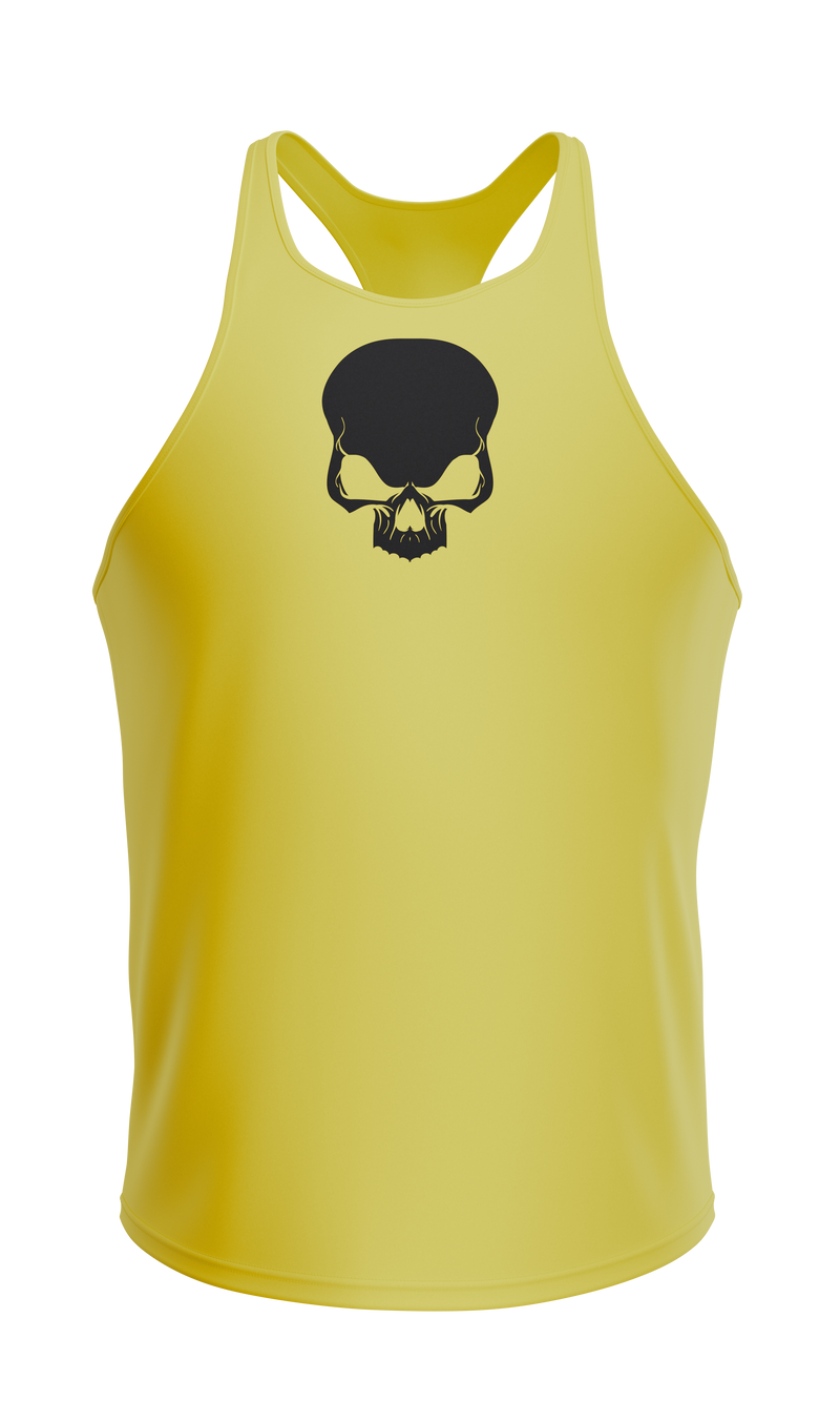 Load image into Gallery viewer, WARCRY® GYM TANK TOP Yellow - Made from a premium blend of cotton and spandex, this tank top provides ultimate comfort and is easy to pair with any sports gear.