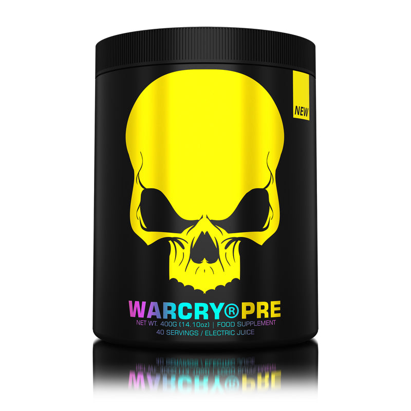 Load image into Gallery viewer, WARCRY PRE 400g 40serv Genius Nutrition Electric Juice - Pre-workout supplement for energy, pump, endurance, and focus, ideal for intense training sessions.