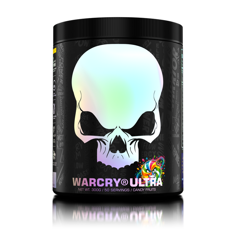 Load image into Gallery viewer, WARCRY ULTRA 300g 50serv Genius Nutrition Candy Fruits - Performance focused pre-workout supplement designed to increase energy, sustain endurance, promote muscle fullness, and improve mental focus during training.