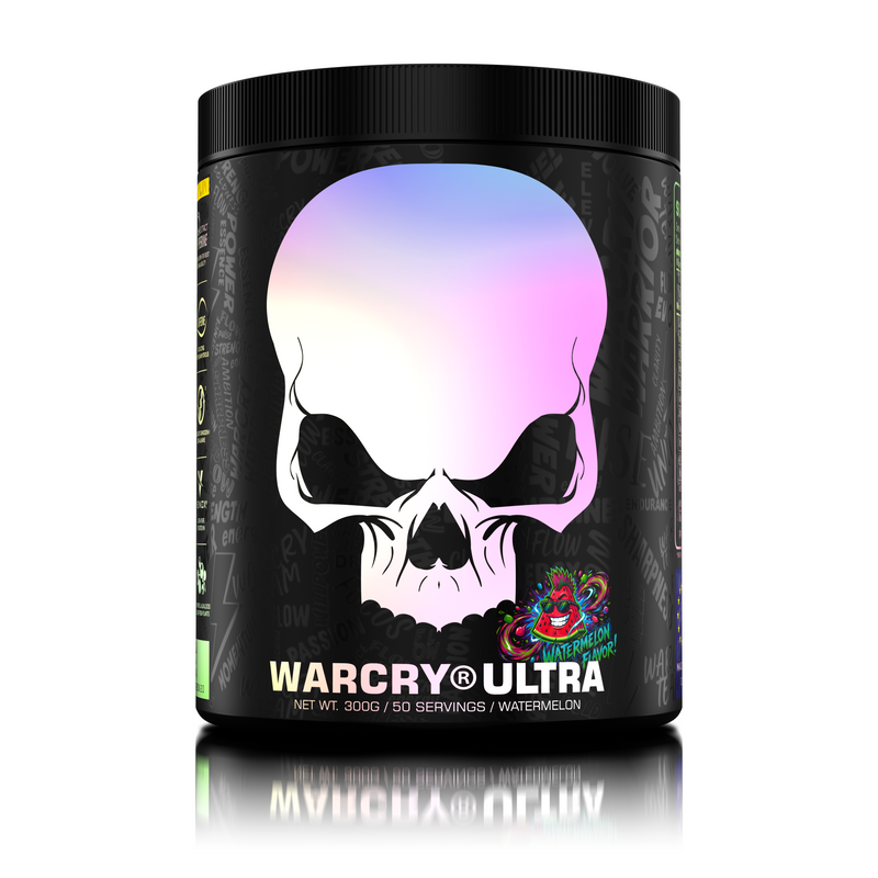 Load image into Gallery viewer, WARCRY ULTRA 300g 50serv Genius Nutrition Watermelon - Performance focused pre-workout supplement designed to increase energy, sustain endurance, promote muscle fullness, and improve mental focus during training.