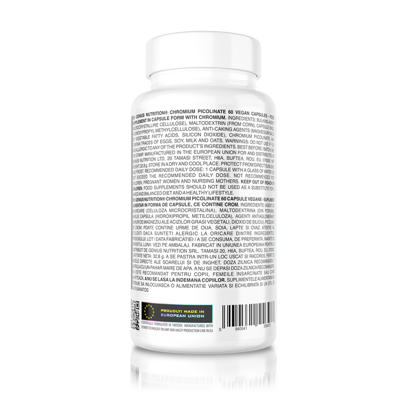 Load image into Gallery viewer, CHROMIUM PICOLINATE 60caps/60serv