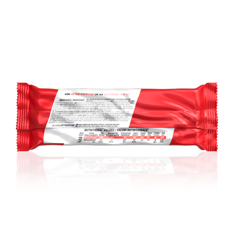 Load image into Gallery viewer, iBar 60g Genius Nutrition Strawberry - GMO free protein bar for muscle growth and recovery.