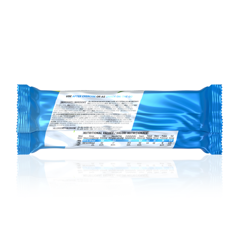 Load image into Gallery viewer, iBar 60g Genius Nutrition Hawaii Coconut - GMO free protein bar for muscle growth and recovery.