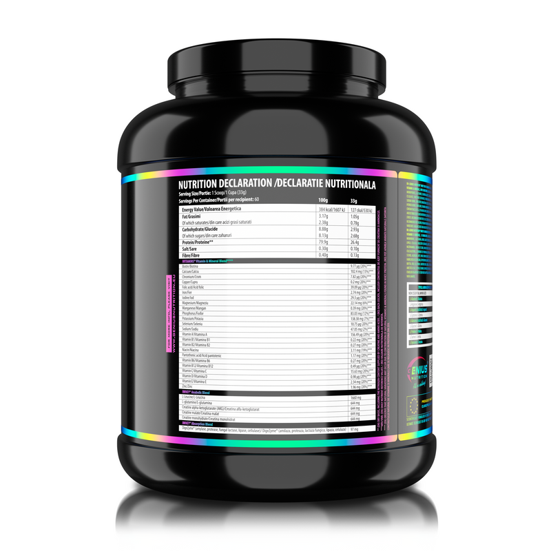Load image into Gallery viewer, iWHEY 2000g 60serv Genius Nutrition Strawberry - Whey protein concentrate (WPC) with added DigeZyme®, essential vitamins, minerals and creatine designed to aid in recovery and promote lean muscle growth.