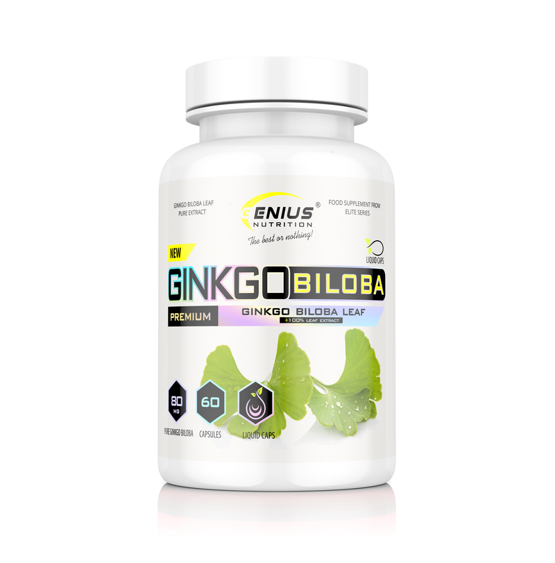 Load image into Gallery viewer, GINKO BILOBA 60liquid caps Genius Nutrition – Natural supplement for memory, concentration improvement and cardiovascular system.