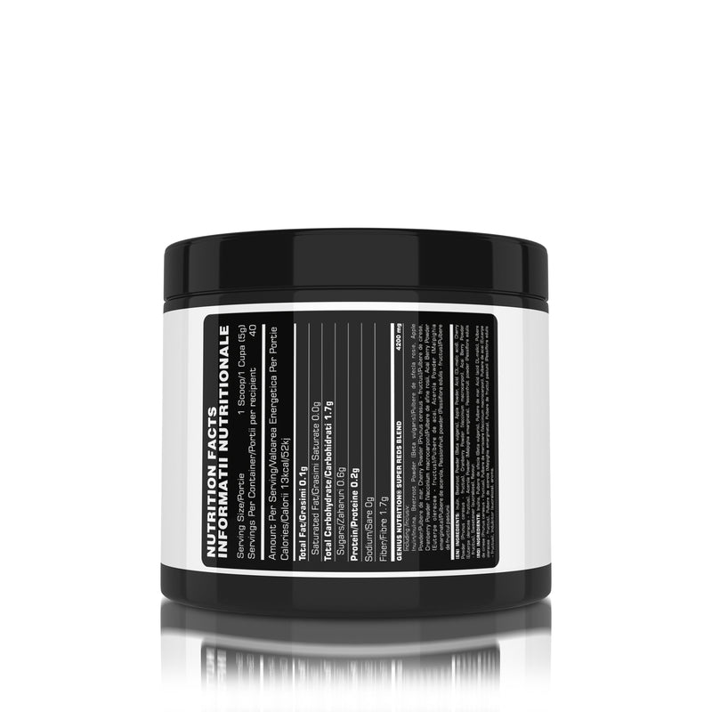 Load image into Gallery viewer, SUPER REDS 200g 40serv Genius Nutrition Forest Berry - Supplement rich in micronutrients and antioxidants designed to improve health, boost energy levels, support the immune system, and promote a healthy heart and radiant skin.