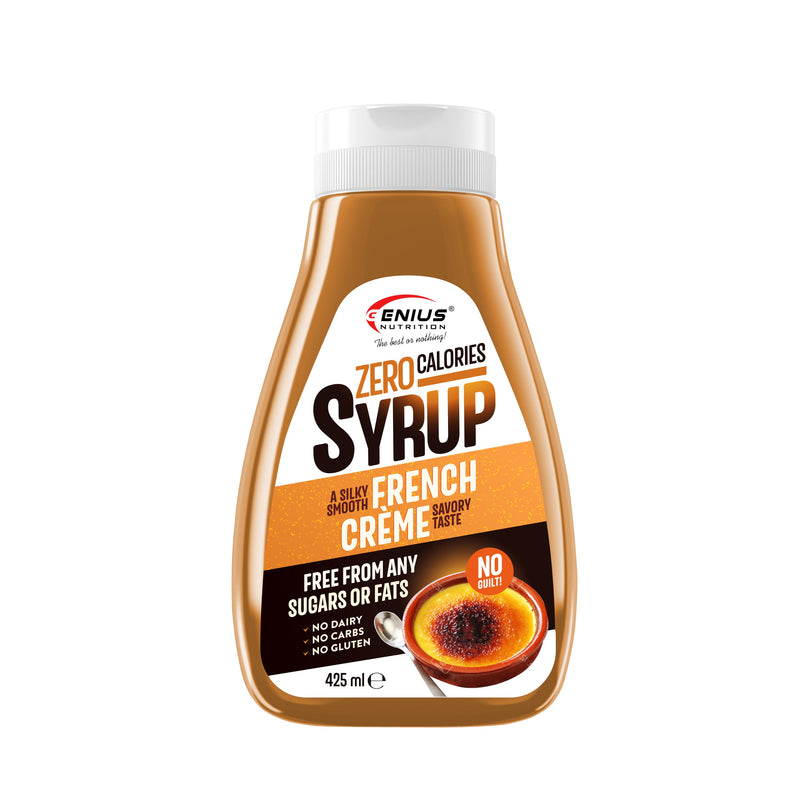 Load image into Gallery viewer, Syrup Zero Calories 425ml Genius Nutrition French Creme - Delicious syrup with no carbohydrates, no calories, no sugar, and no fat, ideal for any diet.