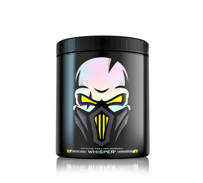 Load image into Gallery viewer, WHISPER 400g 22serv Genius Nutrition Lemon Iced Tea - Stiim-free pre-workout that supports intense pumps, muscle fullnes, and clear focus, designed to avoid sleep interference or jitteriness.