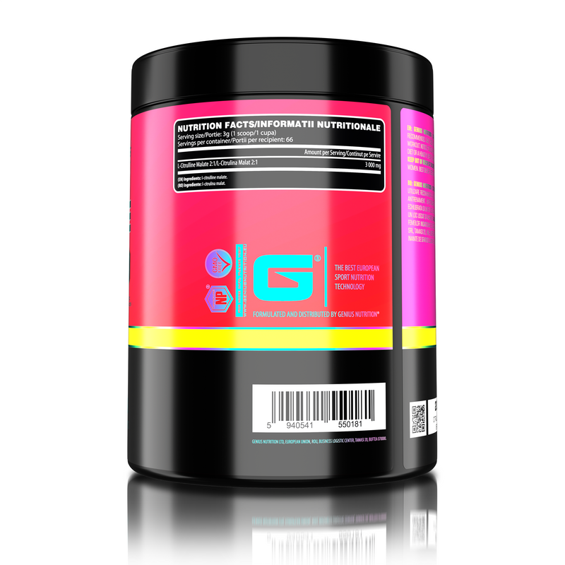 Load image into Gallery viewer, CITRULINE 200g 66 servings Genius Nutrition (Unflavored) – Dietary supplement designed to enhance blood circulation and boost nitric oxide (NO) production.
