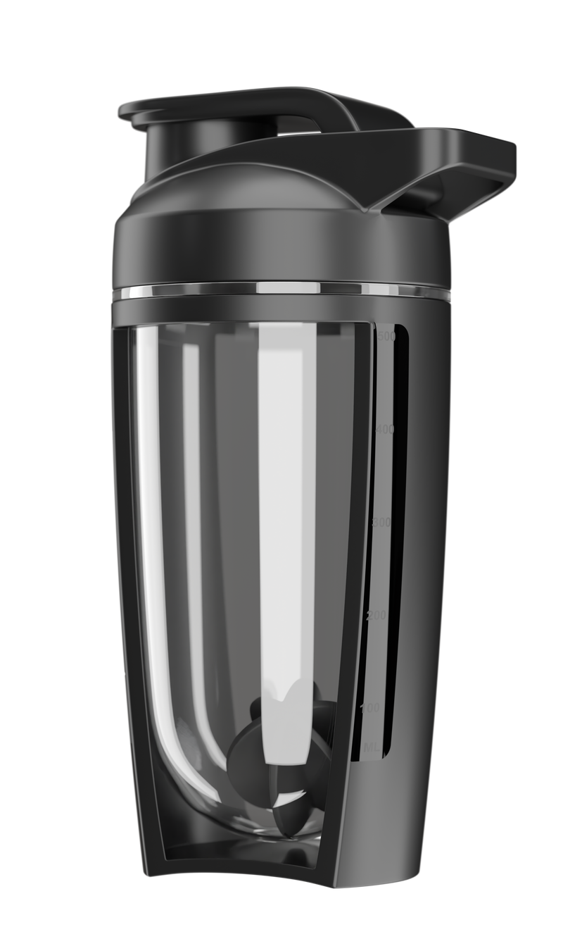 Load image into Gallery viewer, G-SHAKER 500ml Genius Nutrition Black - Made from non-toxic PCTG copolyester, the 500ml shaker features a screw-on lid and an internal mixer, making it ideal for mixing powdered supplements like protein and creatine.
