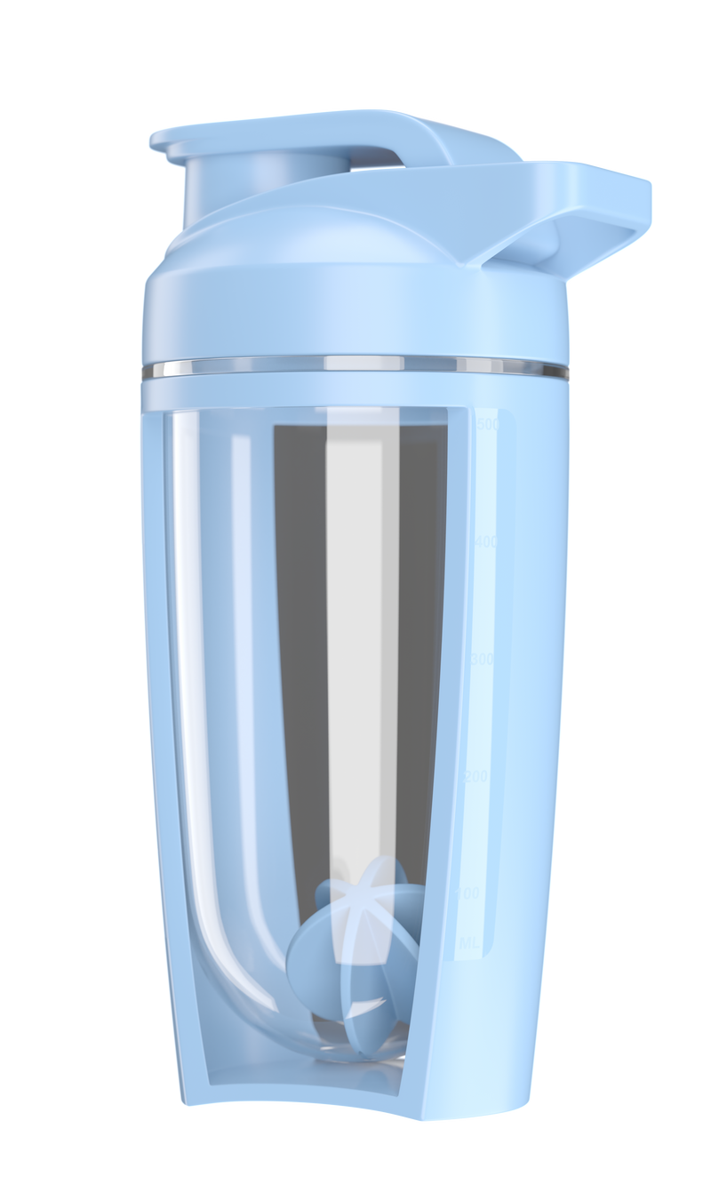 Load image into Gallery viewer, G-SHAKER 500ml Genius Nutrition Blue - Made from non-toxic PCTG copolyester, the 500ml shaker features a screw-on lid and an internal mixer, making it ideal for mixing powdered supplements like protein and creatine.
