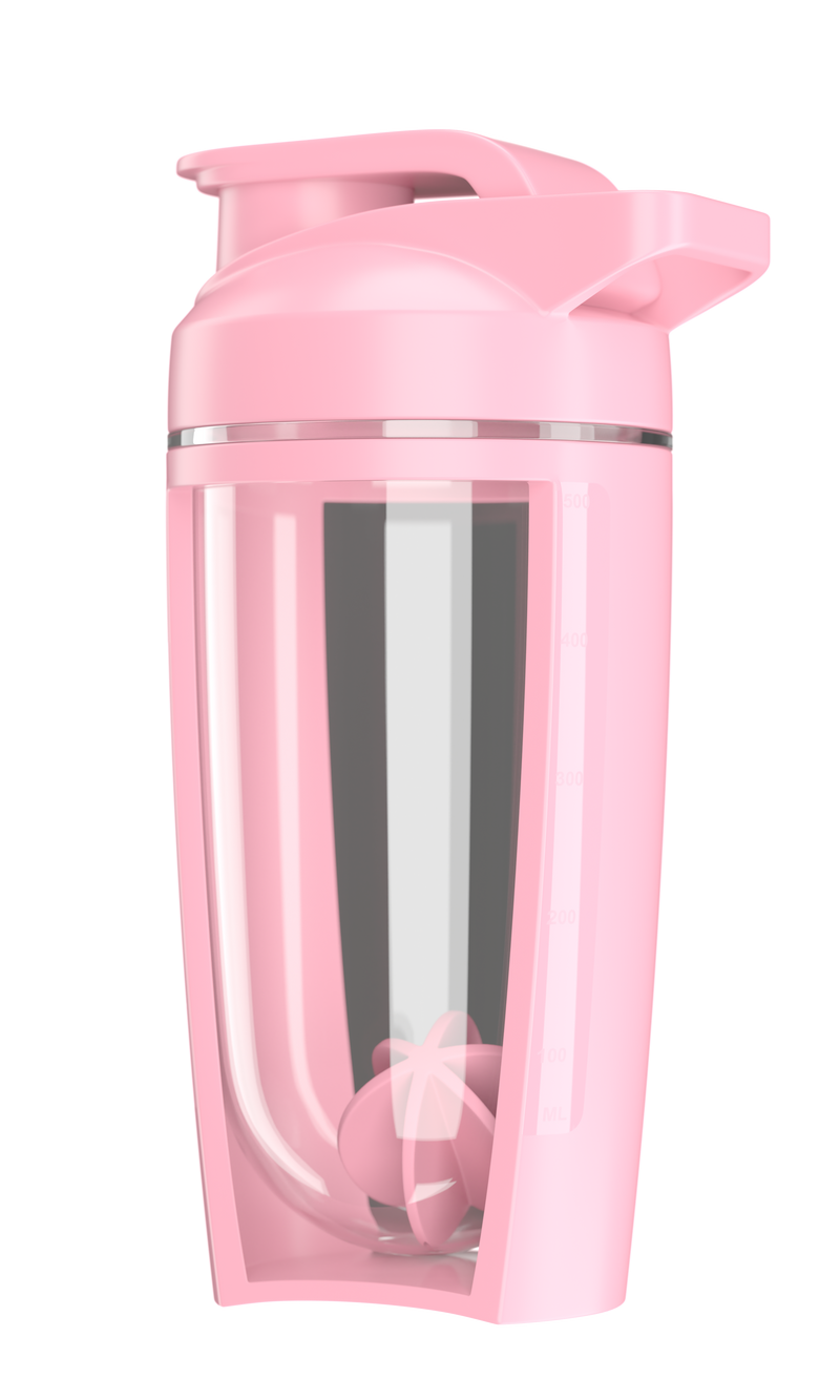 Load image into Gallery viewer, G-SHAKER 500ml Genius Nutrition Pink - Made from non-toxic PCTG copolyester, the 500ml shaker features a screw-on lid and an internal mixer, making it ideal for mixing powdered supplements like protein and creatine.
