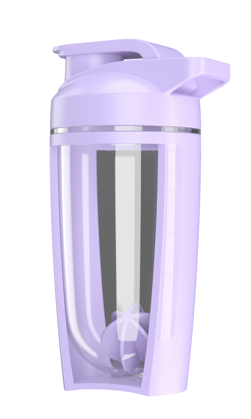 Load image into Gallery viewer, G-SHAKER 500ml Genius Nutrition Purple - Made from non-toxic PCTG copolyester, the 500ml shaker features a screw-on lid and an internal mixer, making it ideal for mixing powdered supplements like protein and creatine.
