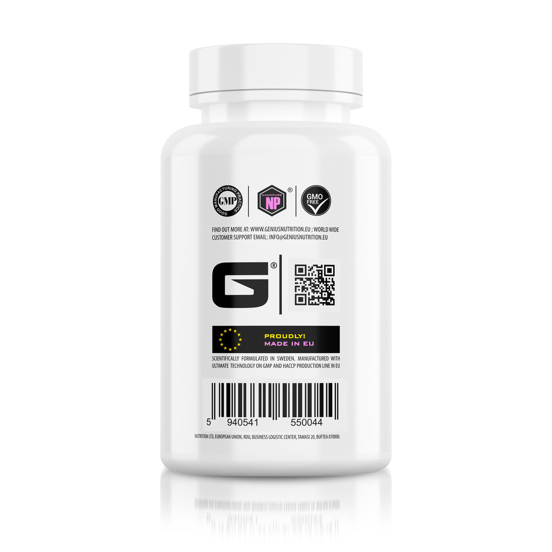 GC-MSMF7 90caps 30serv Genius Nutrition – Anti-inflammatory supplement for bone and cartilage protection with vitamin D3 for increased bone density and optimized calcium absorption.