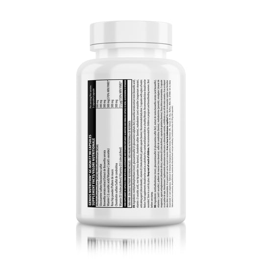 GC-MSMF7 90caps 30serv Genius Nutrition – Anti-inflammatory supplement for bone and cartilage protection with vitamin D3 for increased bone density and optimized calcium absorption.