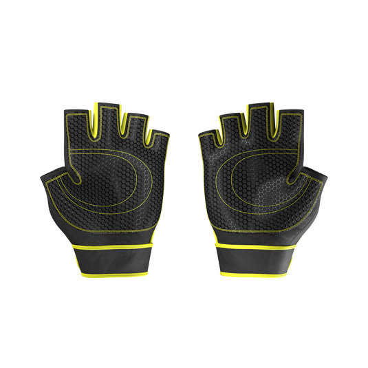 GYM GLOVES GG-1 Genius Nutrition BLACK AND YELLOW – These gloves offer enhanced grip, superior comfort, and maximum flexibility, as they are made from premium materials for durability and optimal performance.