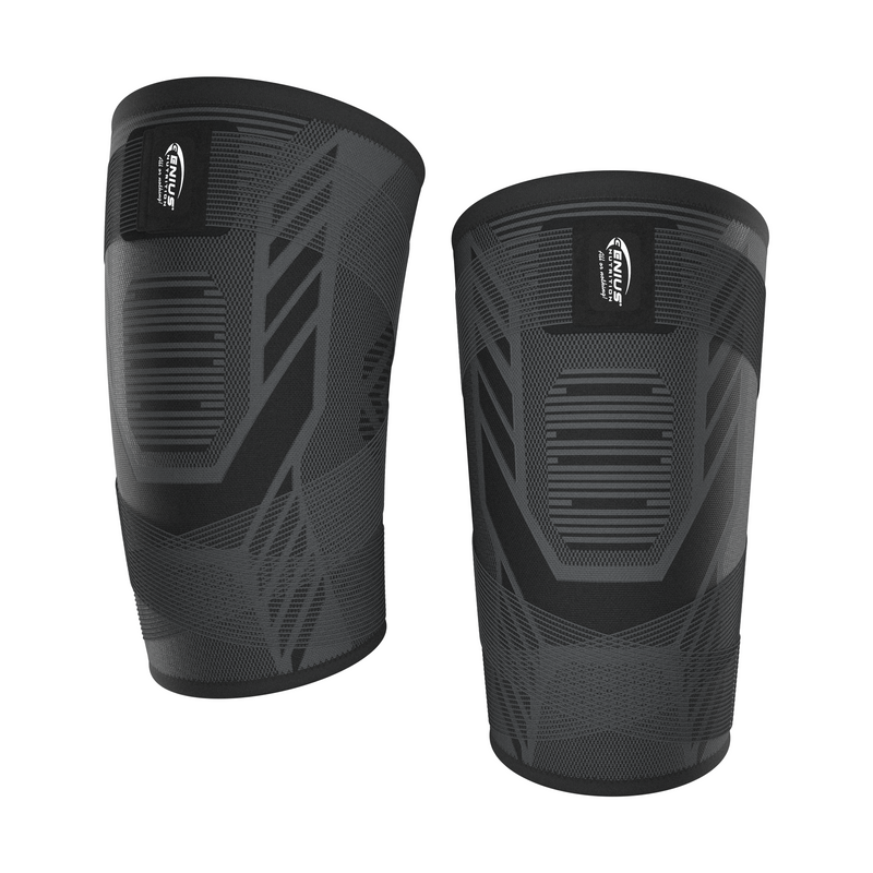 Load image into Gallery viewer, KNEE SLEEVE GG-2 Genius Nutrition Black - Provides enhanced joint stability, improved performance in squats, reduces pressure on the knees, offers adjustable support, and helps prevent injuries.
