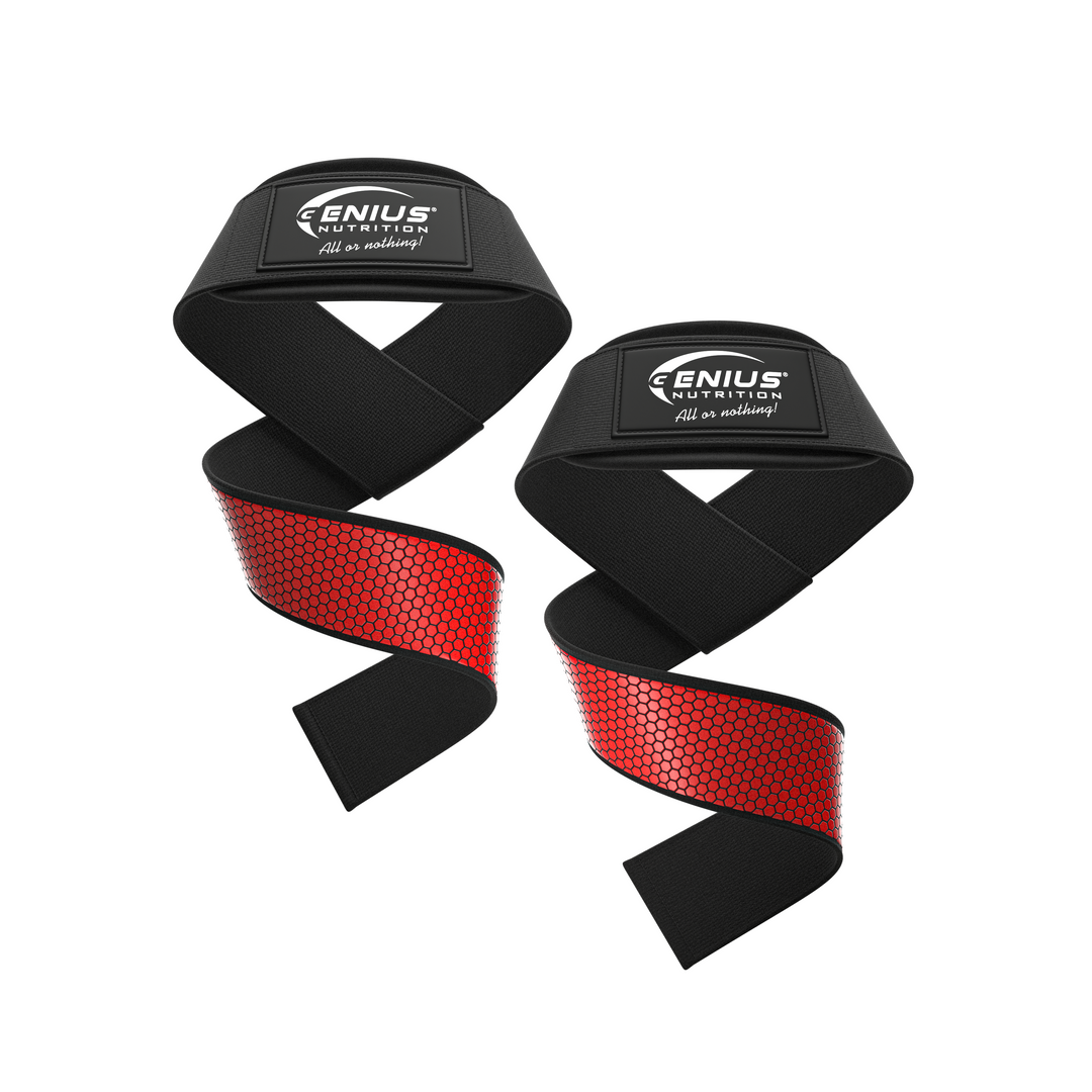 LIFTING STRAPS GG-3 Genius Nutrition - Imbunatatesc aderenta, sustin ridicarea greutatilor si protejeaza mainile in timpul exercitiilor intense.