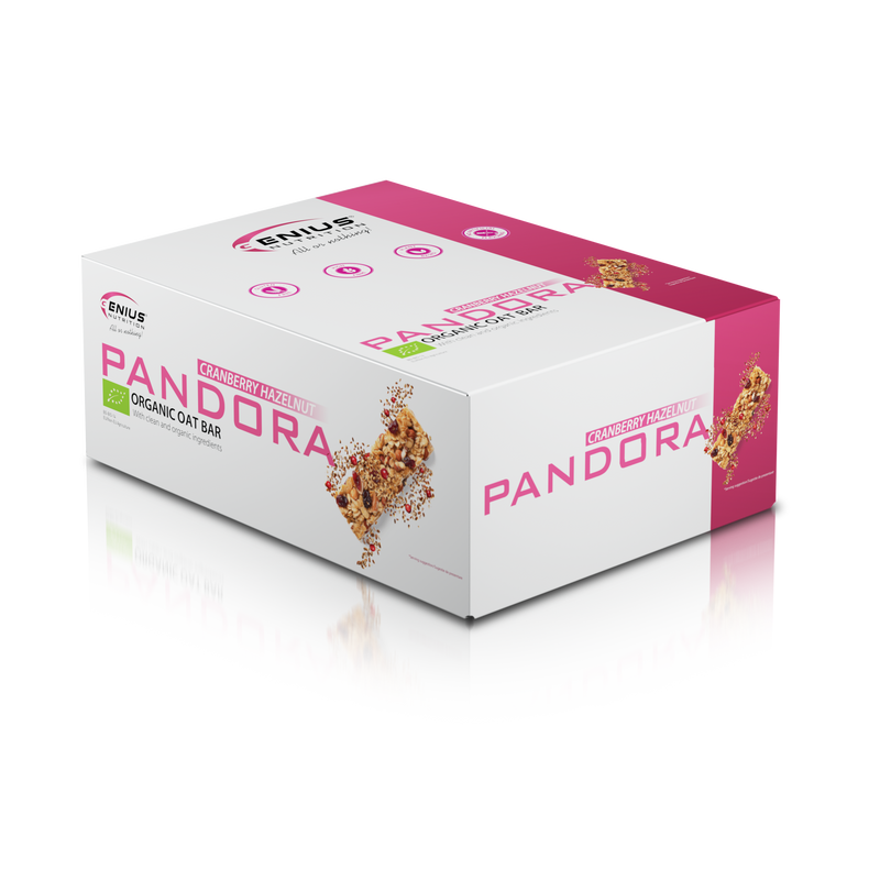 Load image into Gallery viewer, PANDORA BIO OAT BAR 50g Genius Nutrition Cranberry Hazelnut - Delicious and nutritious oat bar made from 100% organic, gluten-free ingredients.
