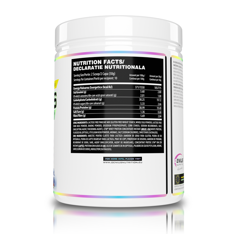 Load image into Gallery viewer, PROTEIN-PANCAKES 500g Genius Nutrition Unflavored - Delicious gluten-free pancake mix, packed with protein and no added sugars.
