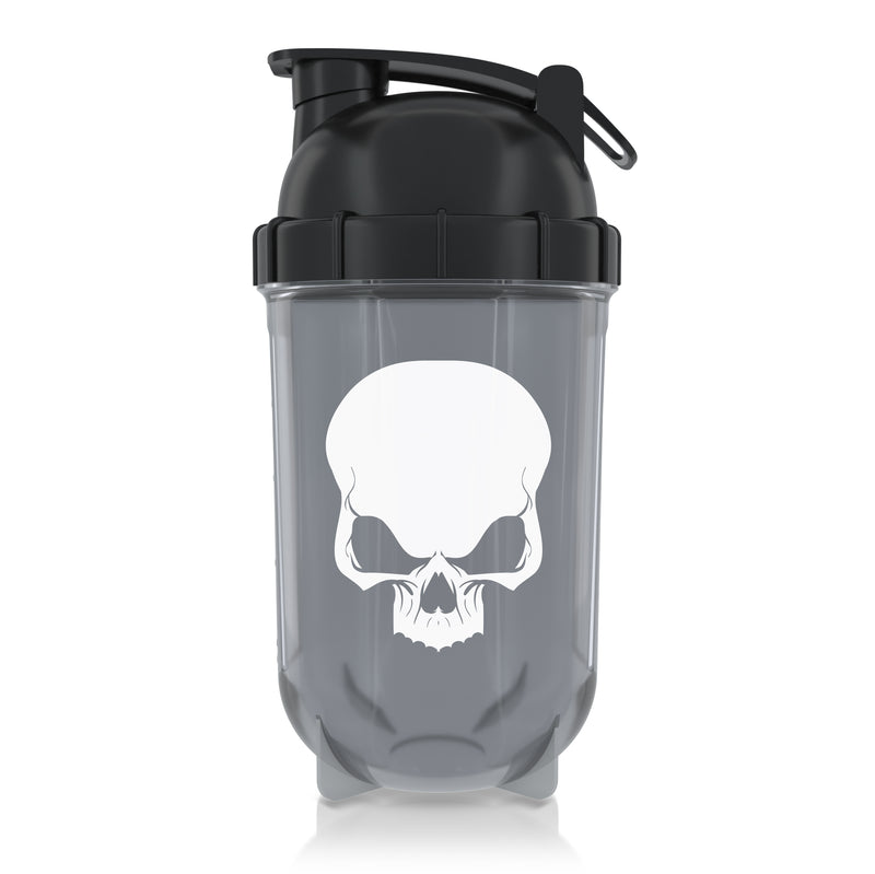 Load image into Gallery viewer, Shaker WARCRY® 500ml Transparent Black - Made from durable Tritan with a 500ml/16oz capacity, this BPA-free shaker provides a safe and healthy way to enjoy drinks. Its smart design features a leak-resistant lid to prevent spills.
