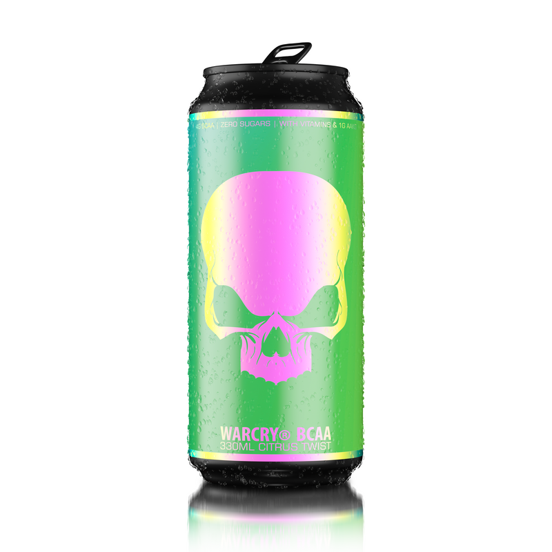 Load image into Gallery viewer, WARCRY® BCAA 330ML Citrus Twist - The perfect combination of BCAA, malate citrulline, and essential vitamins for optimal muscle recovery, with no calories, sugar, or artificial colors, in a ready-to-drink dose.
