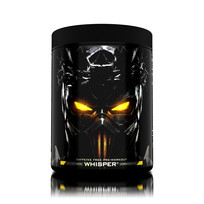 Load image into Gallery viewer, WHISPER 400g 21serv Genius Nutrition Lemon Iced Tea - Stiim-free pre-workout that supports intense pumps, muscle fullnes, and clear focus, designed to avoid sleep interference or jitteriness.
