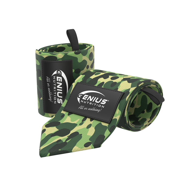 Load image into Gallery viewer, WRIST WRAPS GG-1 Genius Nutrition Green - Wrist protection essential for strength exercises, helping to prevent injuries and enhance performance.
