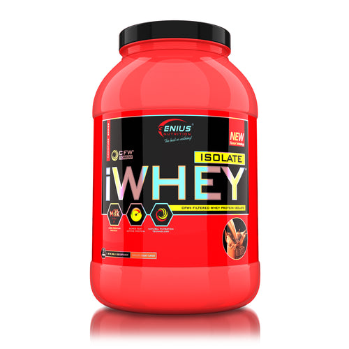 iWHEY ISOLATE 900g 27serv Genius Nutrition Chocolate Dreams  - Whey protein isolate (WPI) with no added sugar for recovery and lean muscle growth obtained through CFW® filtration.