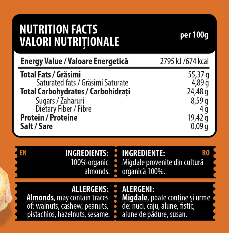 Load image into Gallery viewer, BIO ALMOND BUTTER 250g Genius Nutrition - Pure, creamy natural almond butter, rich in healthy fats and protein, perfect for a nutritious snack.

