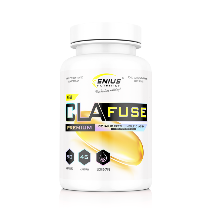 CLAFUSE 90softgel 45serv Genius Nutrition - Antioxidant supplement rich in omega 6 for weight loss and metabolic boost.