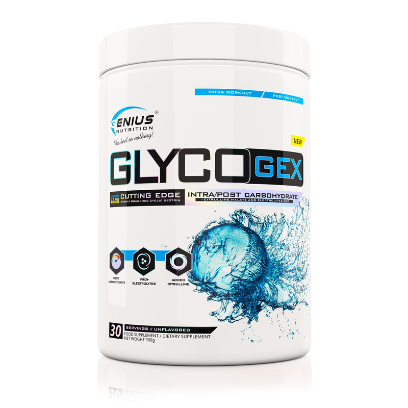 Load image into Gallery viewer, GLYCOGEX 900g 30serv Genius Nutrition Unflavored - Supplement for glycogen replenishment with added citrulline &amp; electrolytes.
