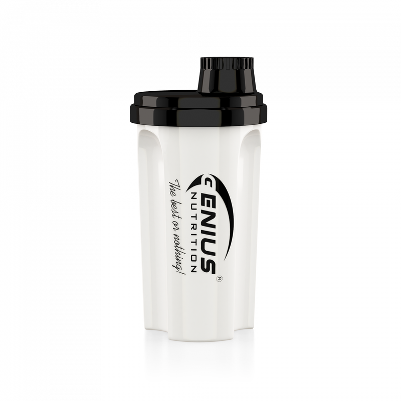Load image into Gallery viewer, Genius Nutrition® Shaker 700ml Black and white - Ideal shaker for fast and efficient mixing of nutritional supplements, BPA-free for safety and health.
