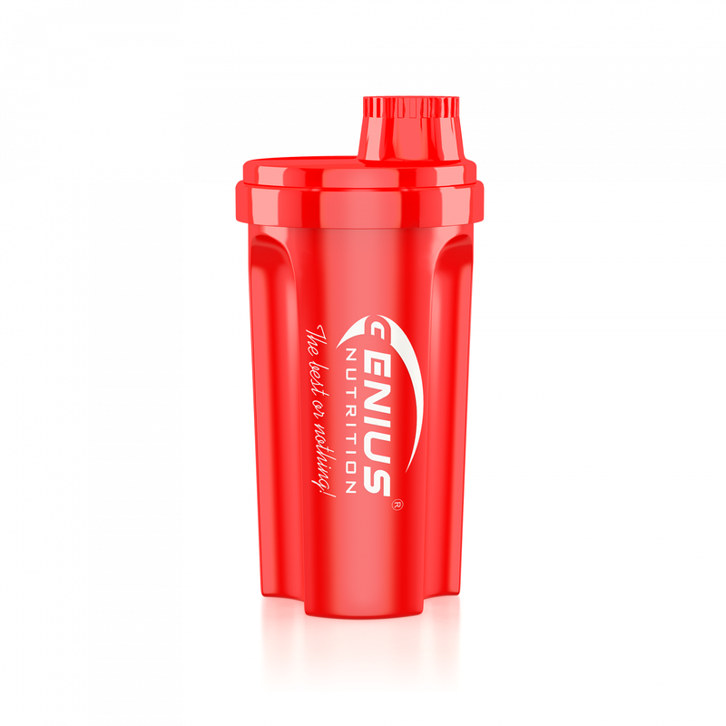Load image into Gallery viewer, Genius Nutrition® Shaker 700ml Red - Ideal shaker for fast and efficient mixing of nutritional supplements, BPA-free for safety and health.
