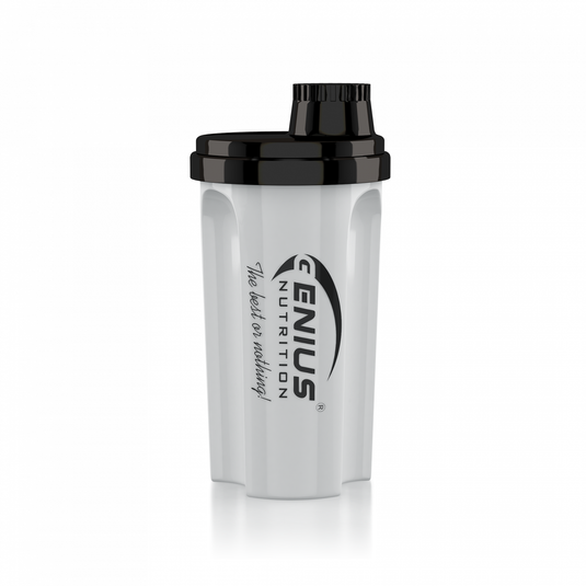 Genius Nutrition® Shaker 700ml Transparent - Ideal shaker for fast and efficient mixing of nutritional supplements, BPA-free for safety and health.